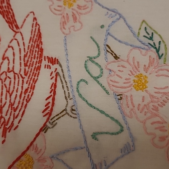 Vintage Hand Stitched Virginia State Bird & Flower - Picture 6 of 15